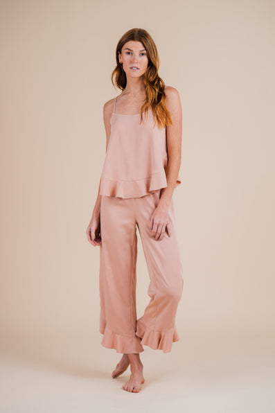 Cami Ruffle Pant Set - Dusty Sunrise