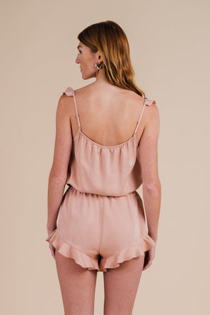 Ruffle Romper - Dusty Sunrise