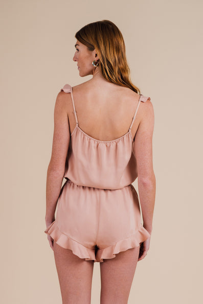 Ruffle Romper - Dusty Sunrise