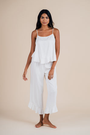 Cami Ruffle Pant Set - Cloud