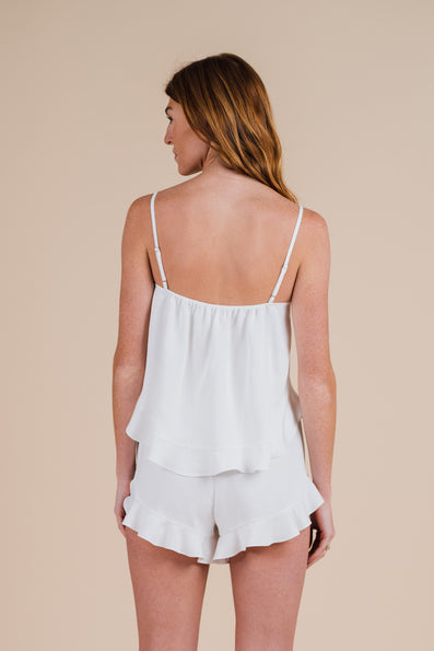 Cami Ruffle Short Set - Cloud