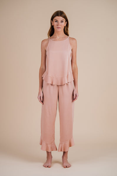Ruffle Pant Set - Dusty Sunrise