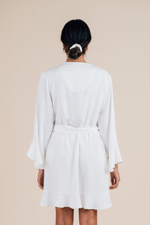 Ruffle Robe - Cloud