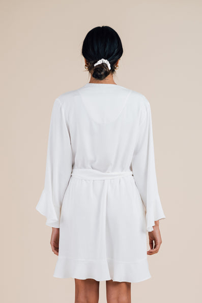 Ruffle Robe - Cloud