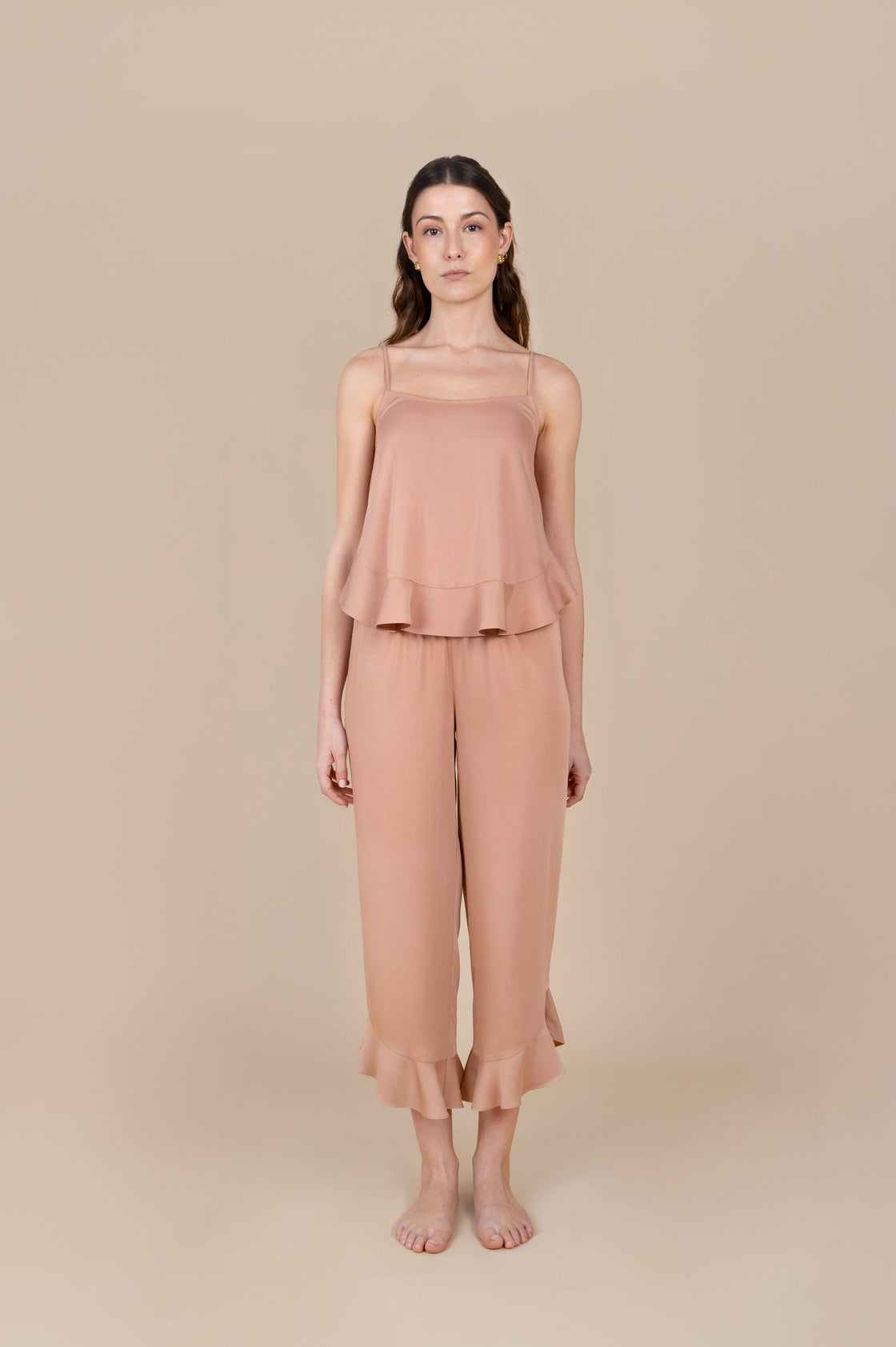 Cami Ruffle Pant Set - Desert Sunrise