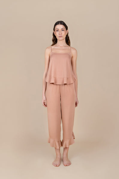 Cami Ruffle Pant Set - Desert Sunrise