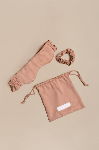 Ruffle Sleep Mask Set - Desert Sunrise