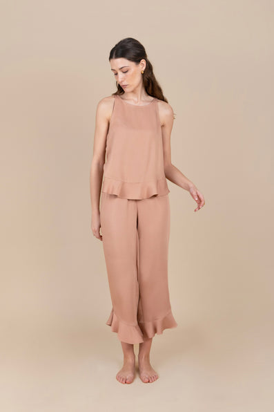 Ruffle Pant Set - Desert Sunrise