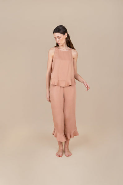 Ruffle Pant Set - Desert Sunrise