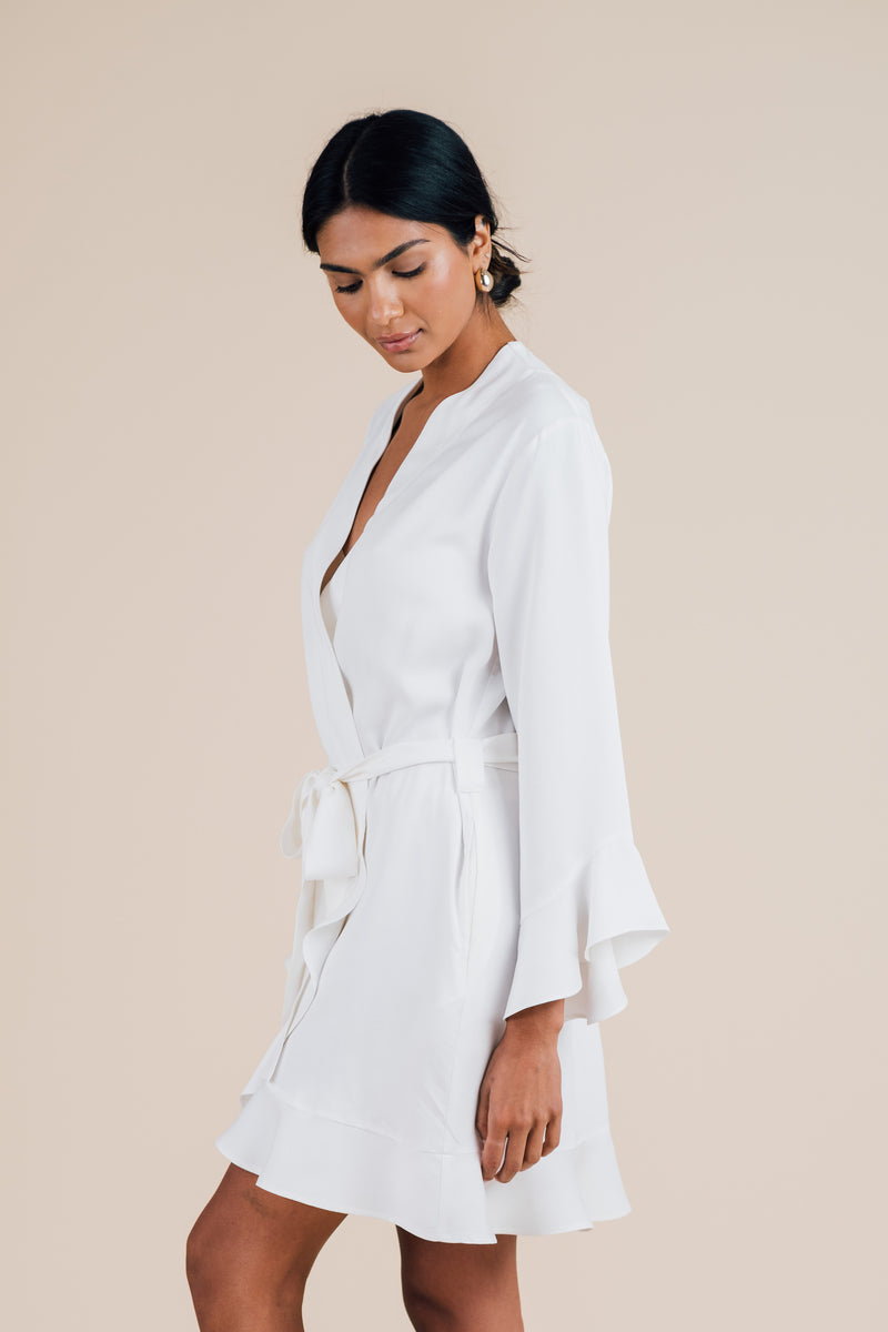 Ruffle Robe - Cloud - Half Asleep - Women's Sleepwear